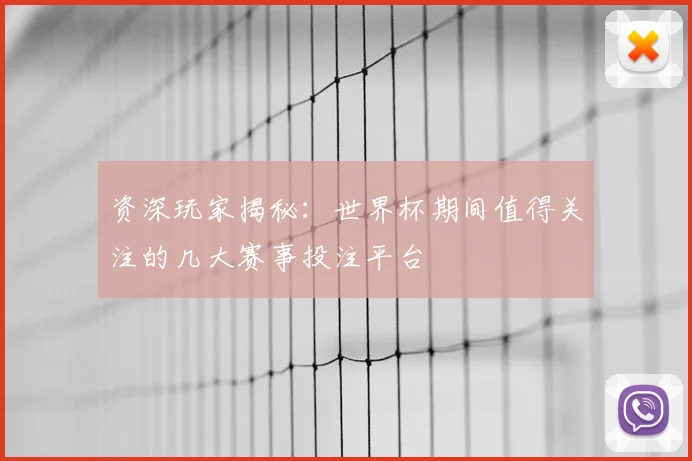 资深玩家揭秘:世界杯期间值得关注的几大赛事投注平台
